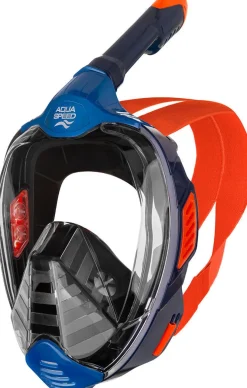 Maska do nurkowania snorkelingu pełnotwarzowa Aqua Speed Veifa ZX 10 - granatowa