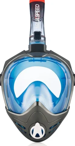 Maska do snorkelingu pełnotwarzowa Aqua Speed Brizo 01 - grafitowa