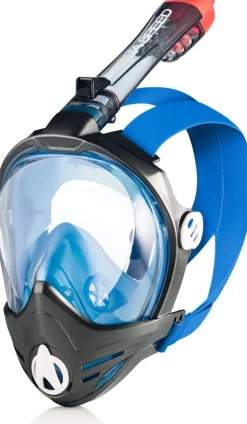 Maska do snorkelingu pełnotwarzowa Aqua Speed Brizo 01 - grafitowa