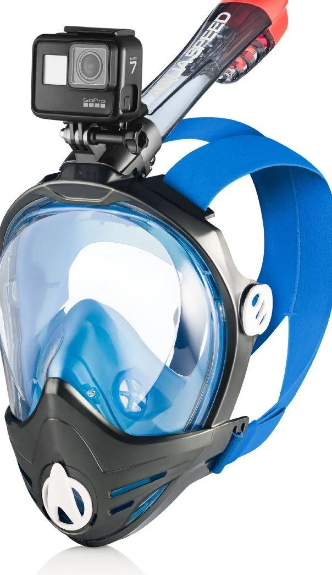 Maska do snorkelingu pełnotwarzowa Aqua Speed Brizo 01 - grafitowa