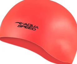 Mocno rozciągliwy czepek pływacki z silikonu Aqua Speed Mono 32 - czerwony
