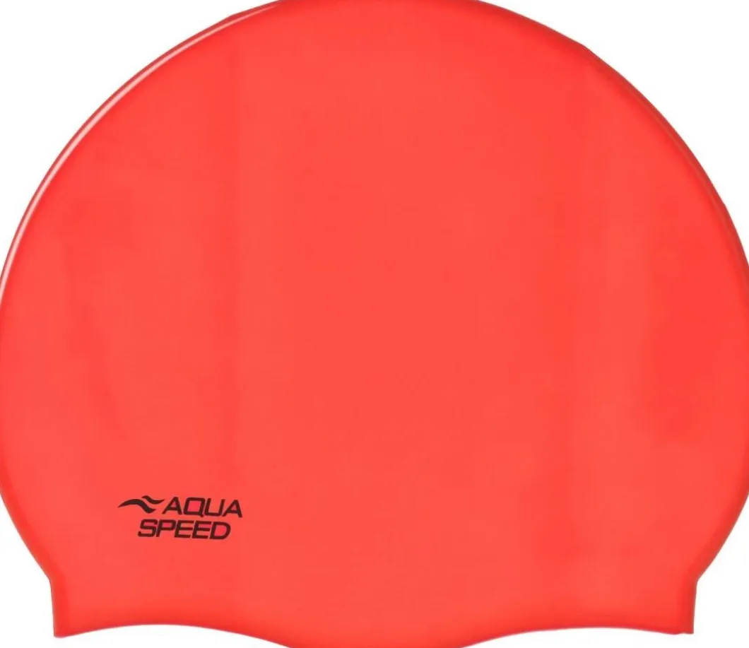 Mocno rozciągliwy czepek pływacki z silikonu Aqua Speed Mono 32 - czerwony