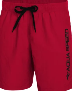 Męskie szorty kąpielowe z siateczką Aqua Speed Owen 31 - bordowe