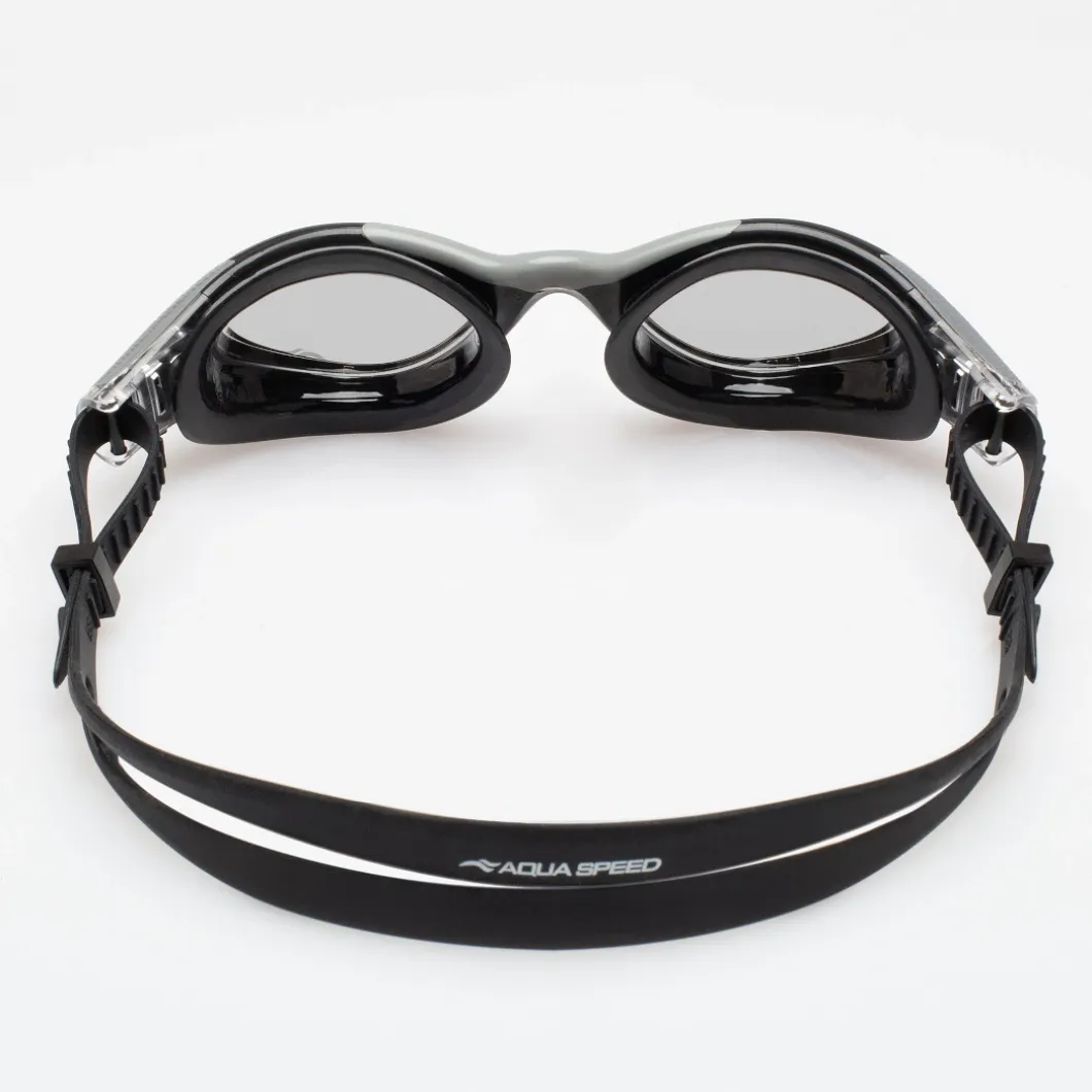 Okulary pływackie Aqua Speed Aquilo 23 - czarno-szare -dymione szkła