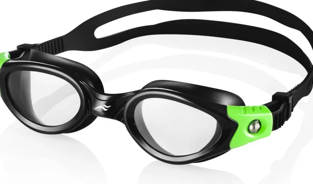 Okulary pływackie Aqua Speed Pacific 38 - czarne - bezbarwne szkła