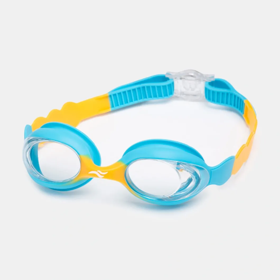 Okulary pływackie dla dzieci Aqua Speed Tiki kol.275- niebiesko-pomarańczowe- bezbarwne szkła