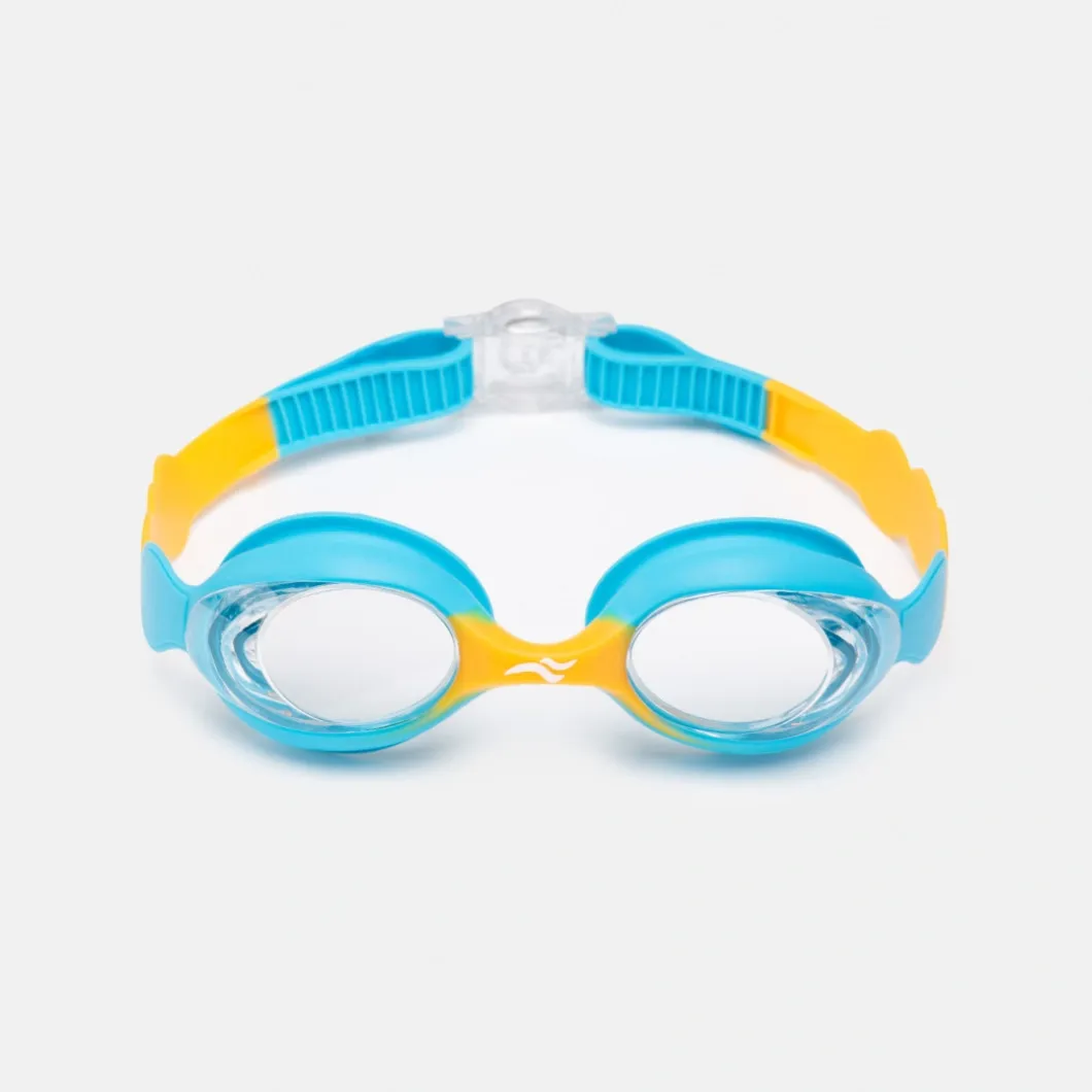 Okulary pływackie dla dzieci Aqua Speed Tiki kol.275- niebiesko-pomarańczowe- bezbarwne szkła