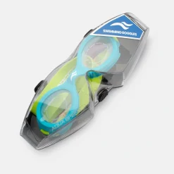 Okulary pływackie dla dzieci Aqua Speed Bonito kol.30- niebiesko-pomarańczowe- bezbarwne szkła
