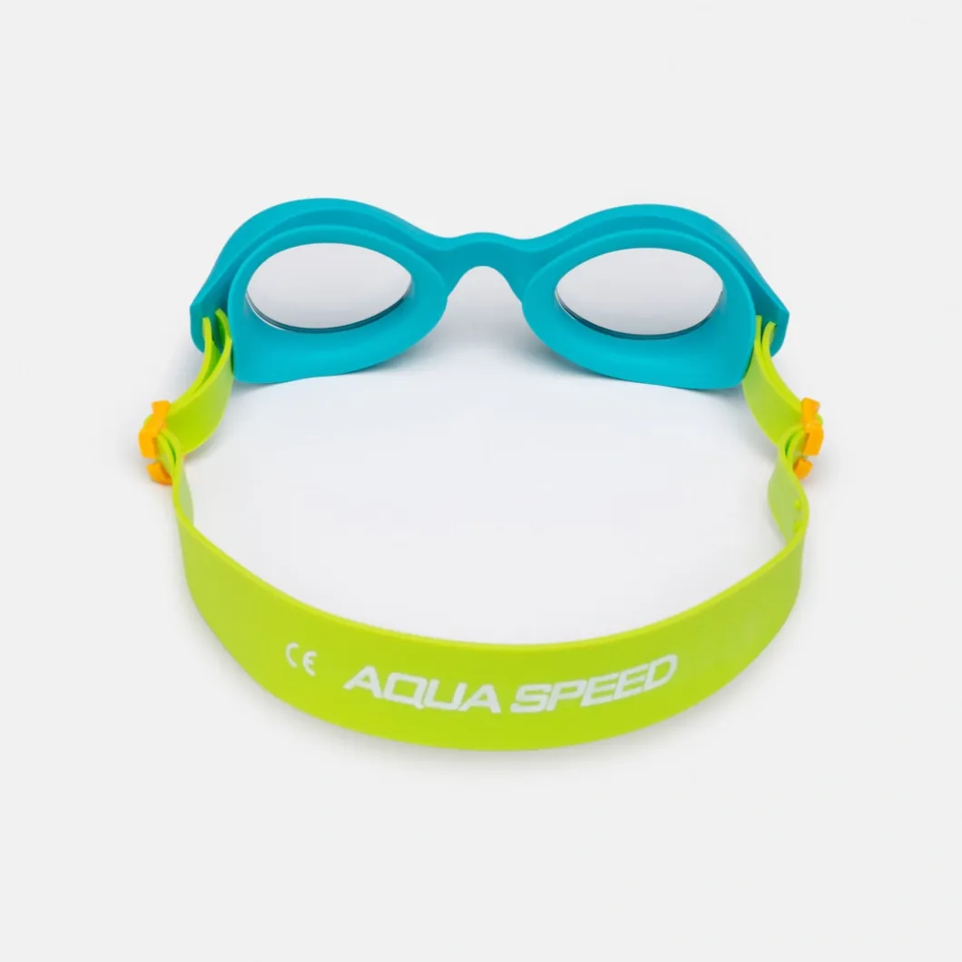 Okulary pływackie dla dzieci Aqua Speed Bonito kol.30- niebiesko-pomarańczowe- bezbarwne szkła