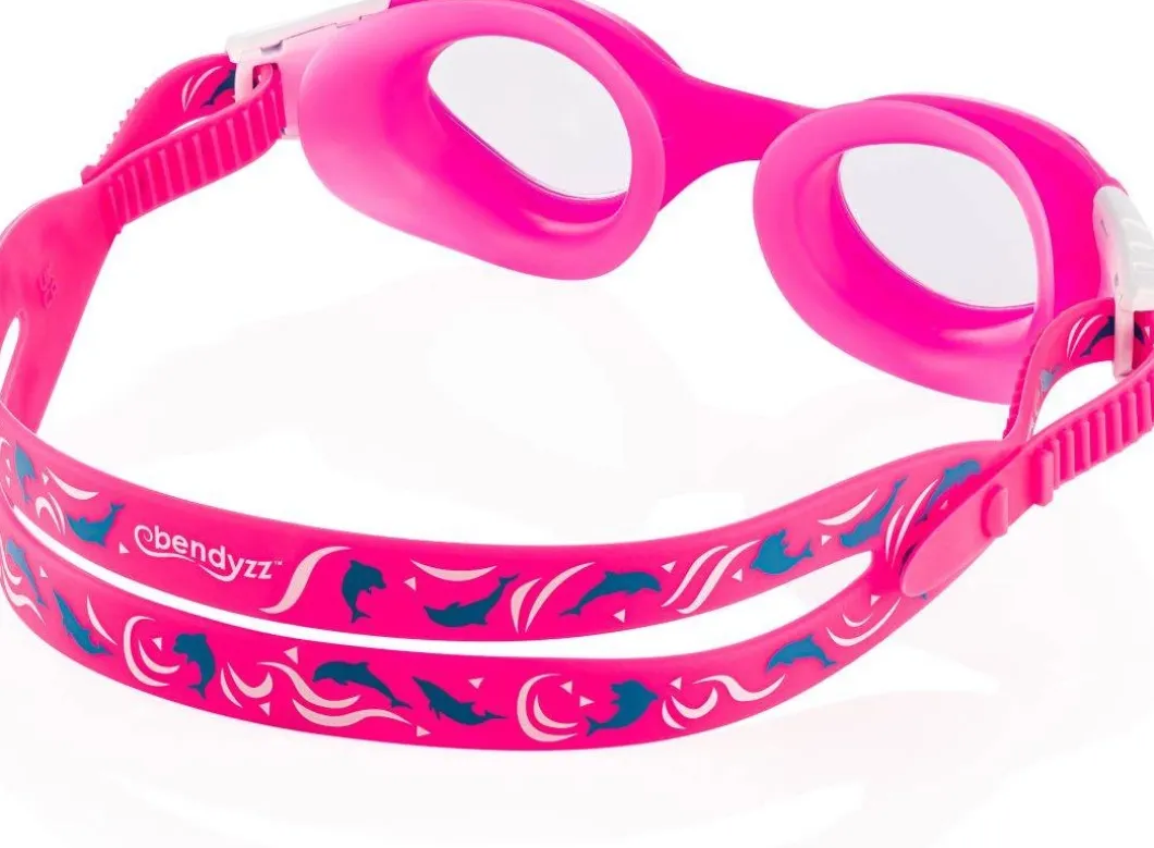 Okulary pływackie dziecięce Aqua Speed Pacific Jr Bendyzz 03 - różowe - bezbarwne szkła