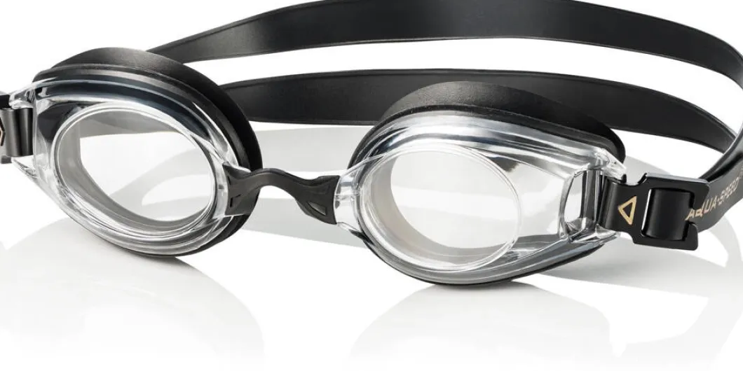 Okulary pływackie korekcyjne Aqua Speed Lumina 07 - czarne - bezbarwne szkła