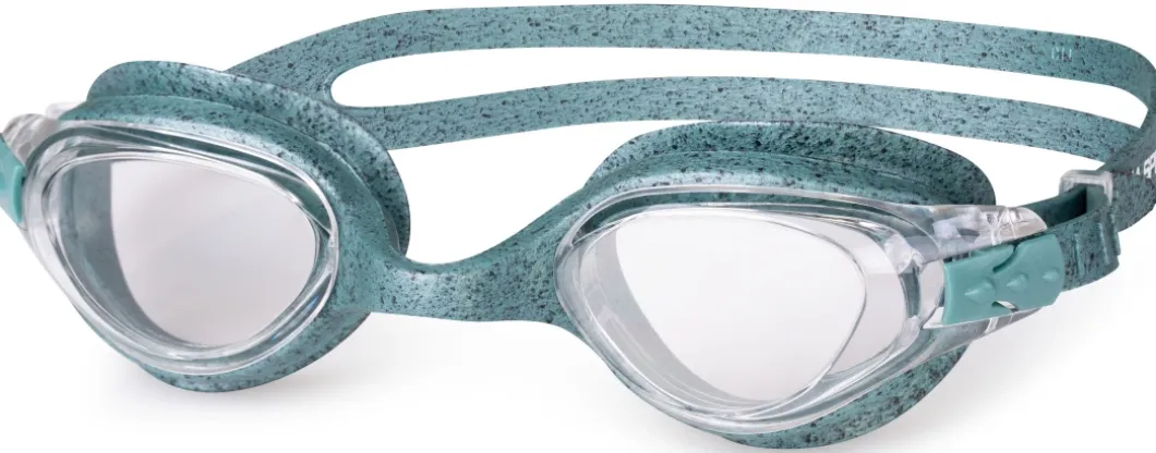 Okulary pływackie z materiałów z recyklingu Aqua Speed Vega Reco 04 - zielone - bezbarwne szkła