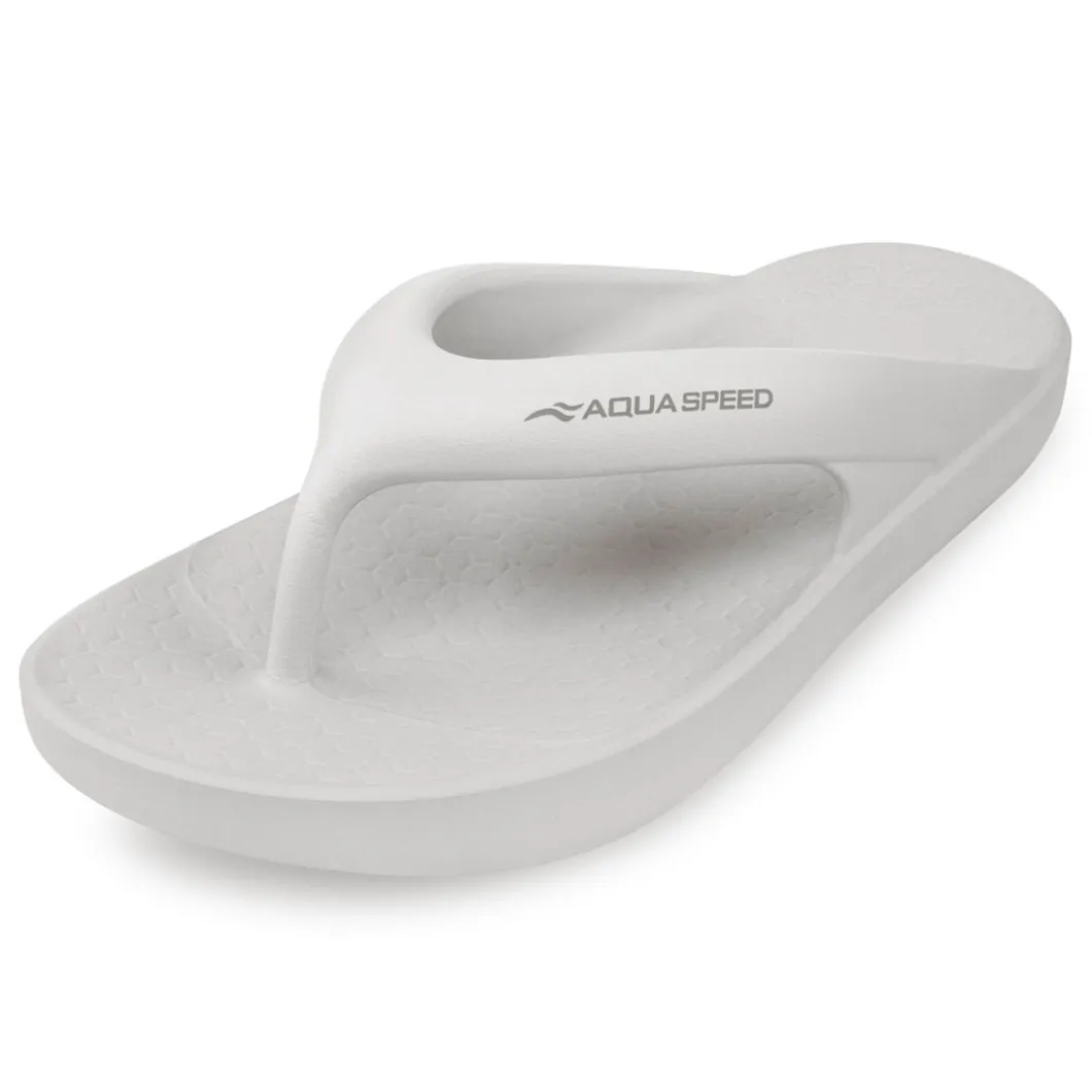 Piankowe klapki japonki basenowe Aqua Speed Malaga 05 - białe