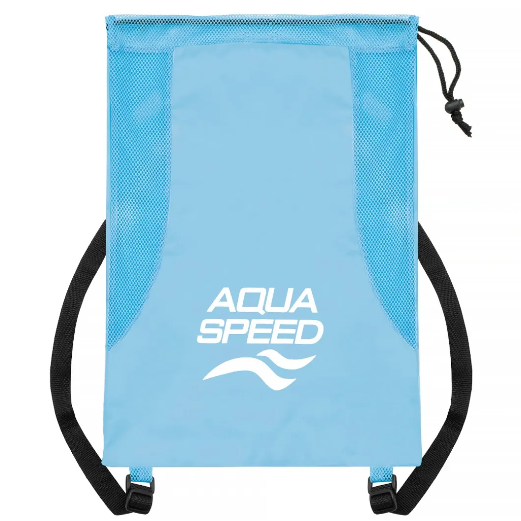 Pojemny worek na plecy Aqua Speed Mesh Backpack 02 - niebieski