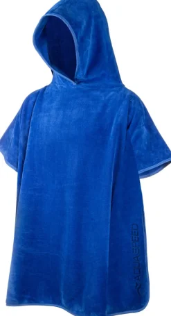 Poncho - ręcznik z mikrofibry Aqua Speed 70 x 120 cm 01 - niebieskie