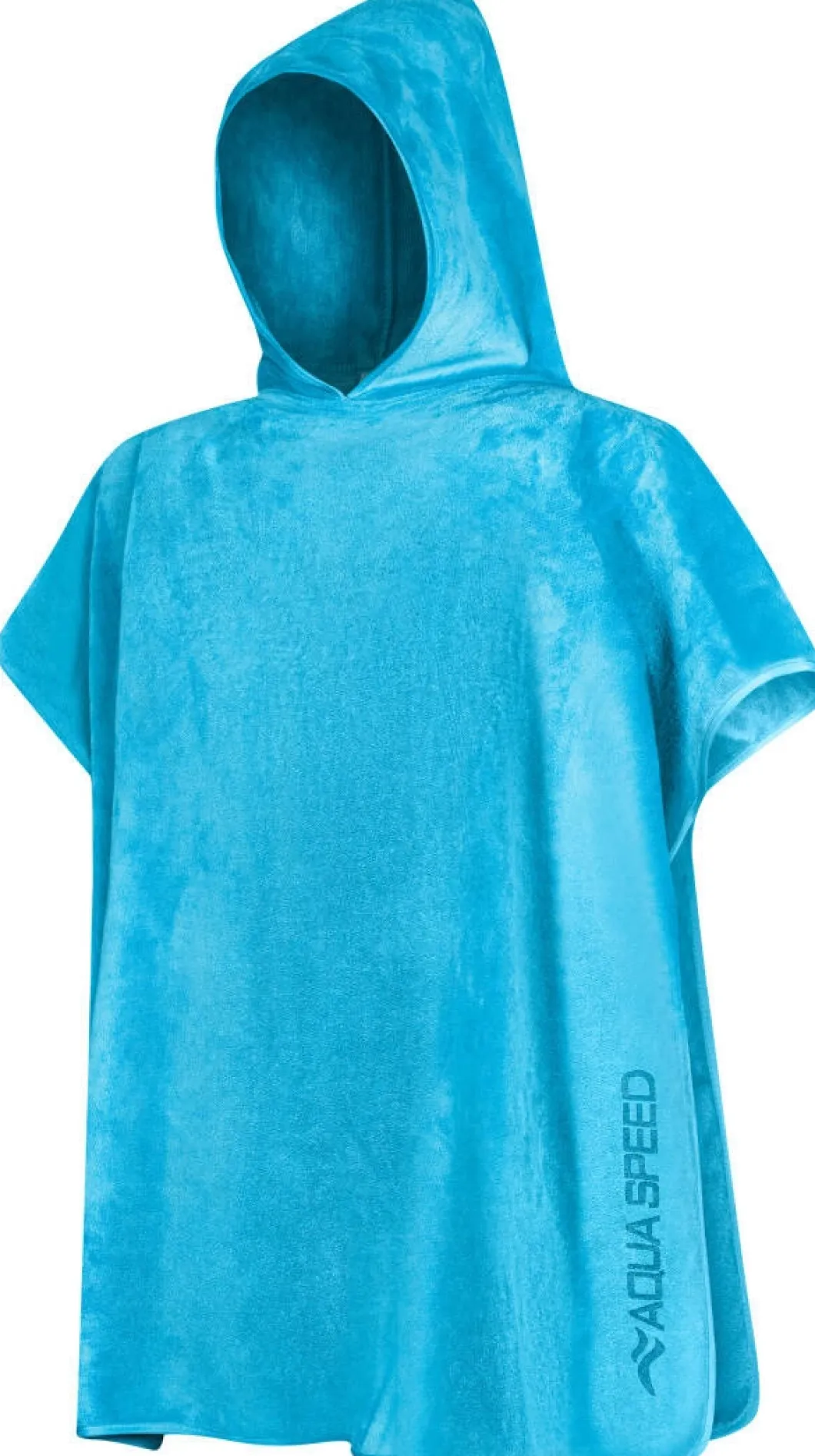Poncho - ręcznik z mikrofibry dla dzieci Aqua Speed 70 x 120 cm 02 - jasnoniebieskie