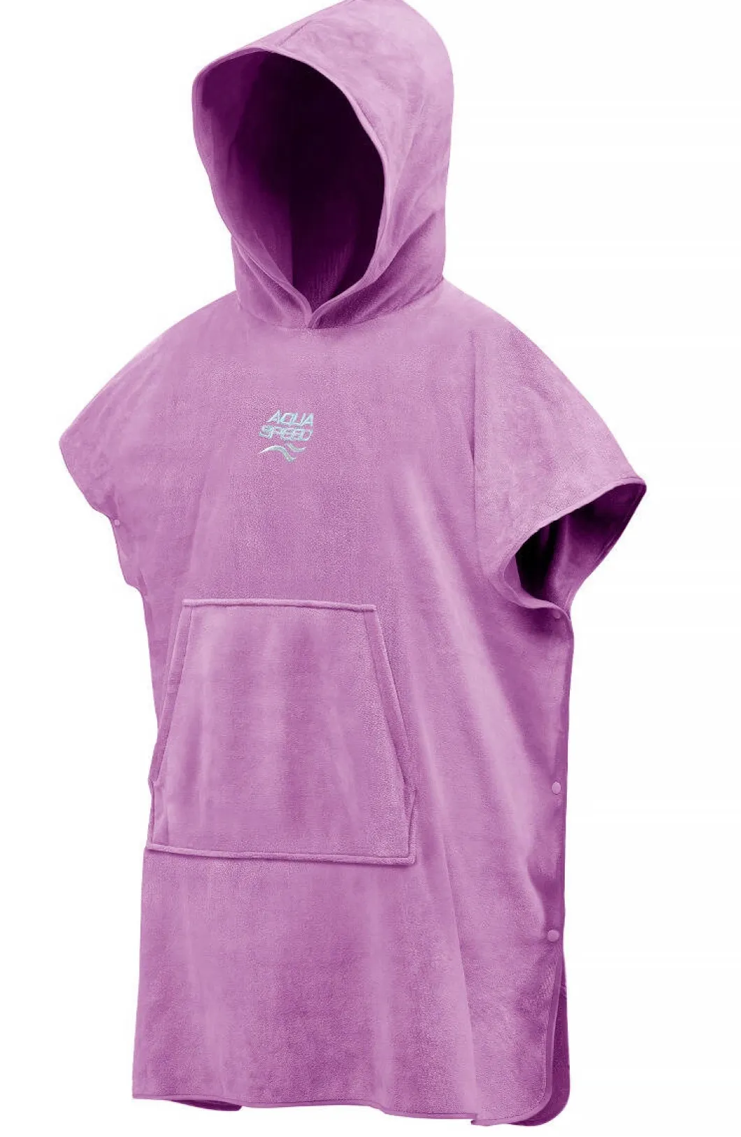 Poncho - ręcznik z mikrofibry dla dorosłych Aqua Speed 09 - fioletowe