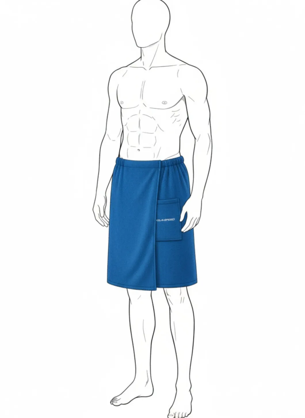 Ręcznik do sauny Kilt kąpielowy AQUA SPEED 10 - granatowy