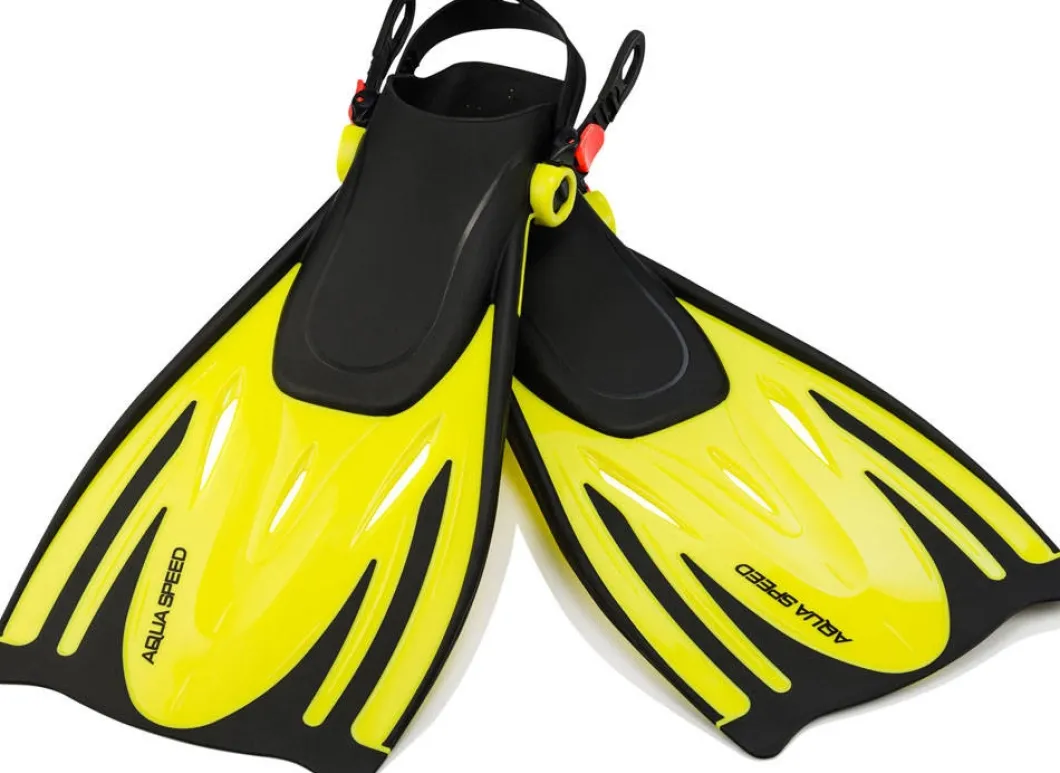 Regulowane płetwy do nurkowania Aqua Speed Wombat 18 - żółte