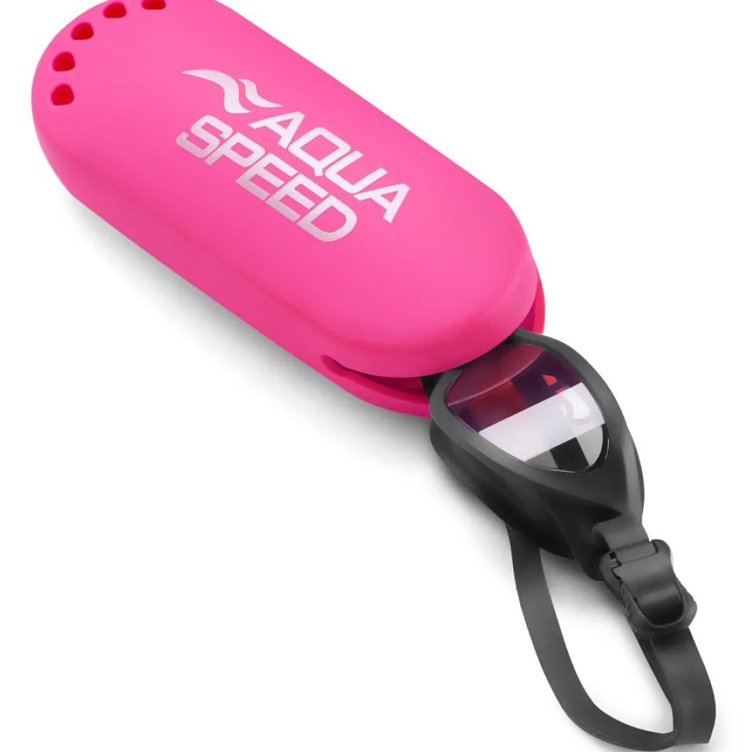Silikonowe etui na okulary pływackie Aqua Speed 03 - różowe