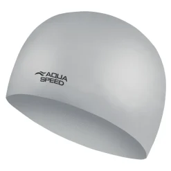 Startowy czepek pływacki z silikonu Aqua Speed 3D Cap 26 - srebrny