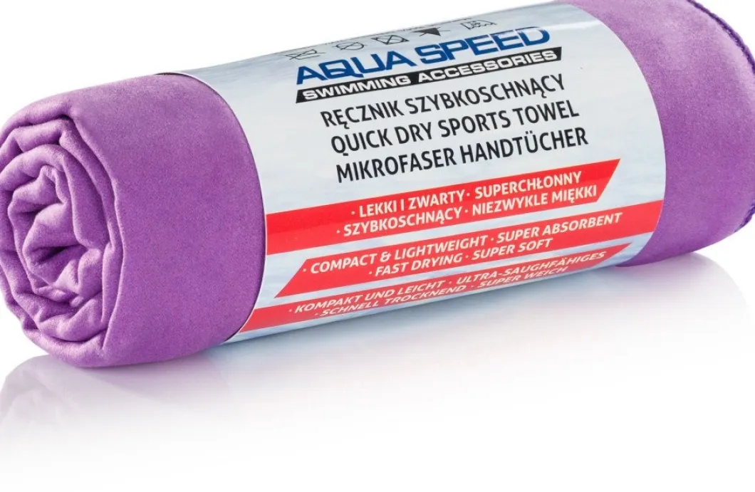 Szybkoschnący ręcznik z mikrofibry Aqua Speed Dry Flat 50x100 cm - 10 granatowy