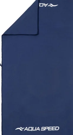 Szybkoschnący ręcznik z mikrofibry Aqua Speed Dry Flat 50x100 cm - 10 granatowy