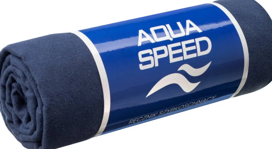 Szybkoschnący ręcznik z mikrofibry Aqua Speed Dry Flat 50x100 cm - 10 granatowy