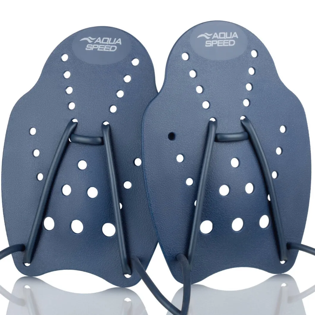 Wiosełka do treiningu pływackiego Aqua Speed Hand Paddle - granatowe