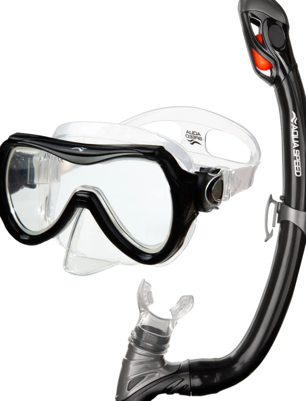 Zestaw do snorkelingu dla dzieci Aqua Speed Alize + Samos 07 + worek - czarny